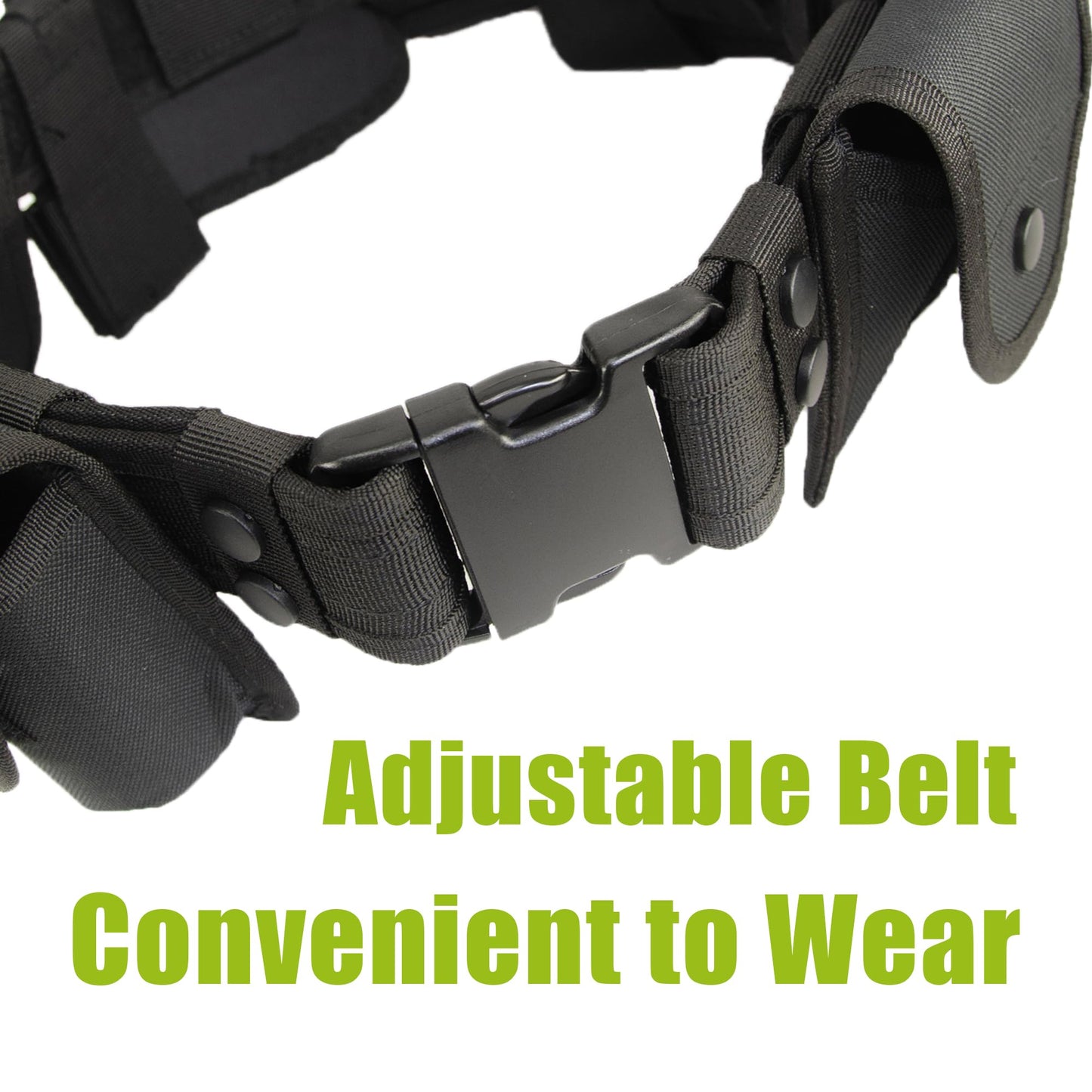 KDKDXV 10 in 1 Police Utility Belt Tactical Security Guard Duty Belt Versatile Military Modular Equipment System Molded Duty Belt Set for Law Enforcement