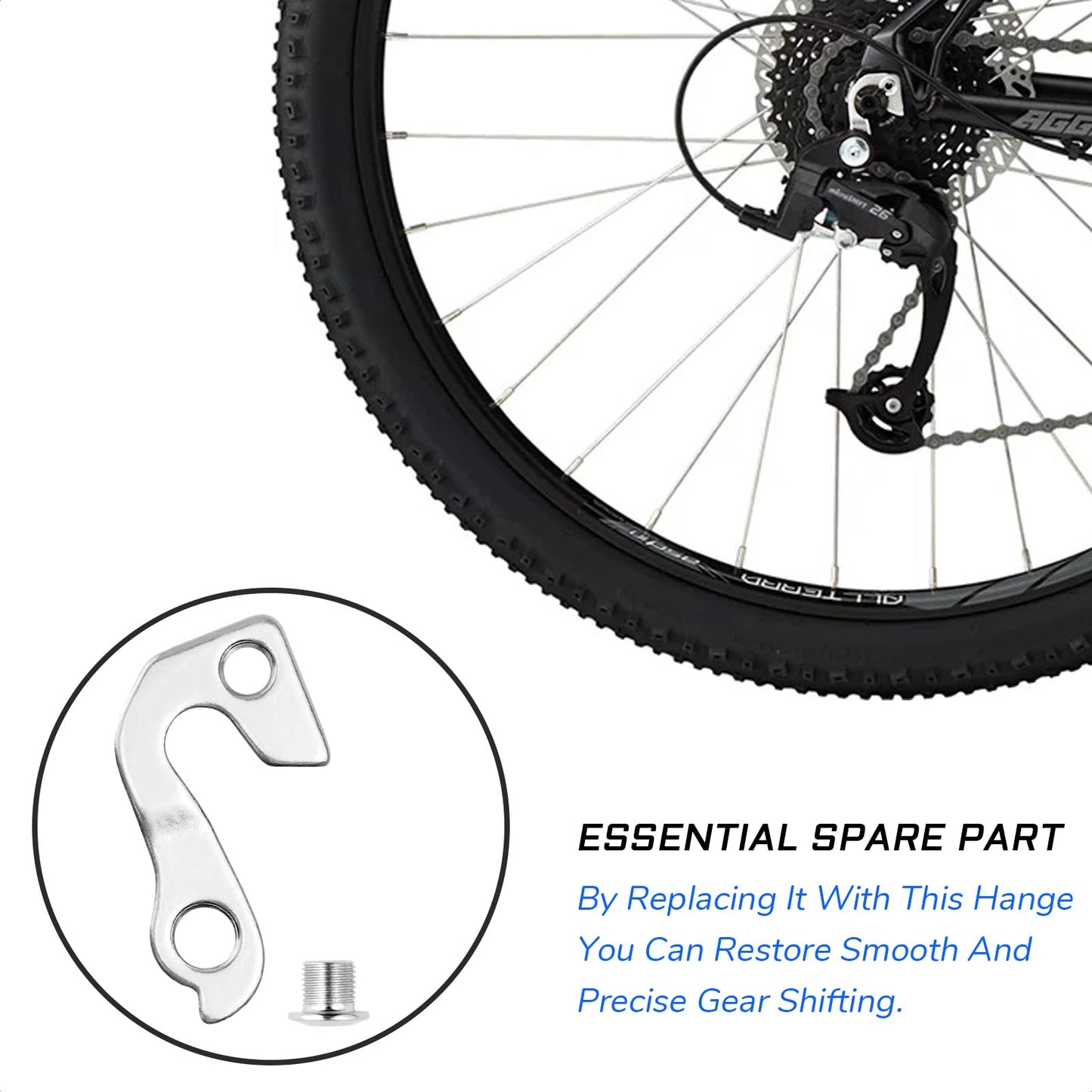 KIEVODE Derailleur Hanger for GT, Aggressor, Avalanche, KHS, Timberline, Kestrel, Kettler, Mongoose - Replacement Hanger Part for Rear Derailleur - for Mountain Bikes, Road Bicycles, and MTBs