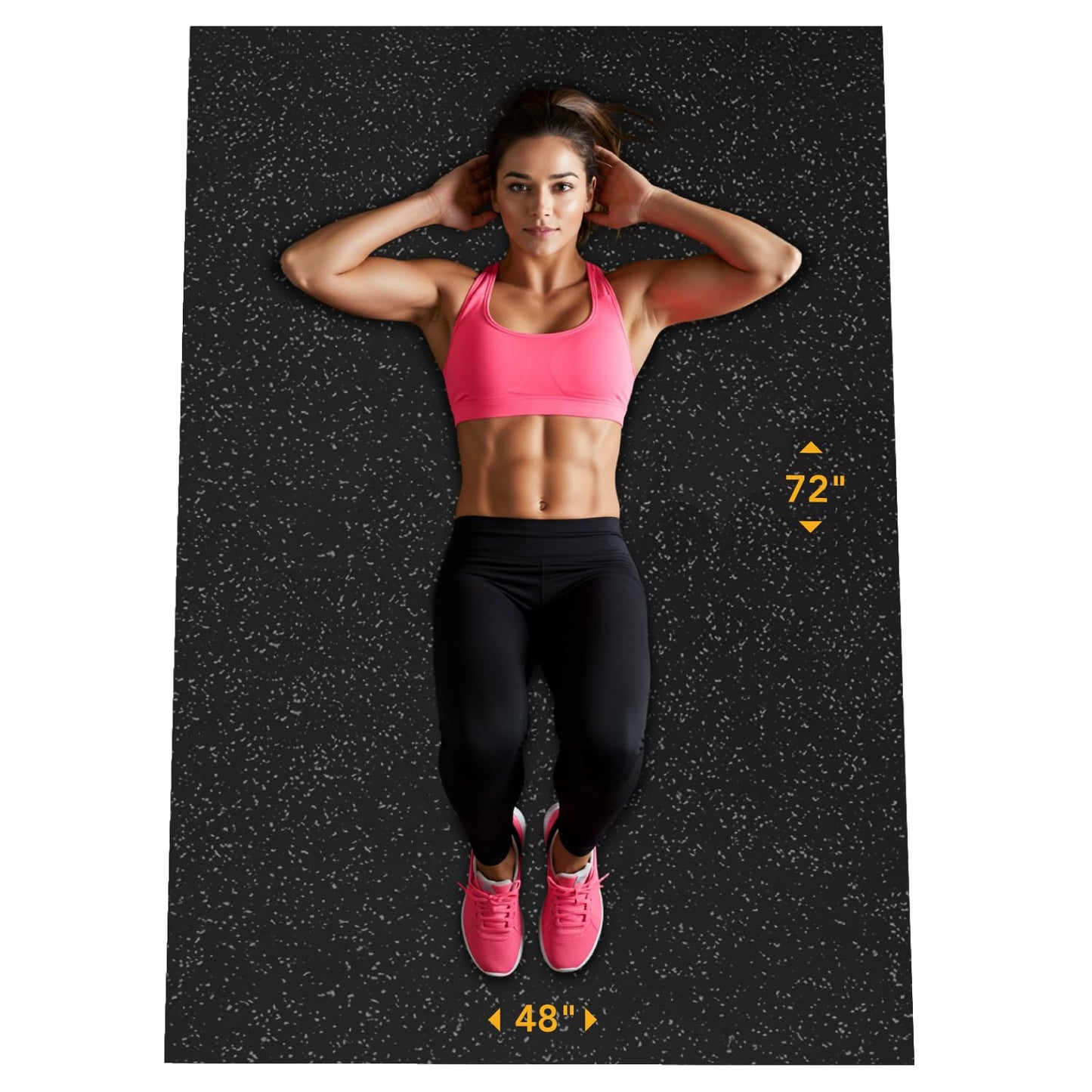 Rubber King Multi-Purpose Exercise Mat - 4' x 6' x 7mm - 100% Recycled Thick Rubber Mat for Home Gym Flooring, Non-Slip, Low-Odor Durable Workout Mat for Indoor/Outdoor, Shoe-Friendly - Grey