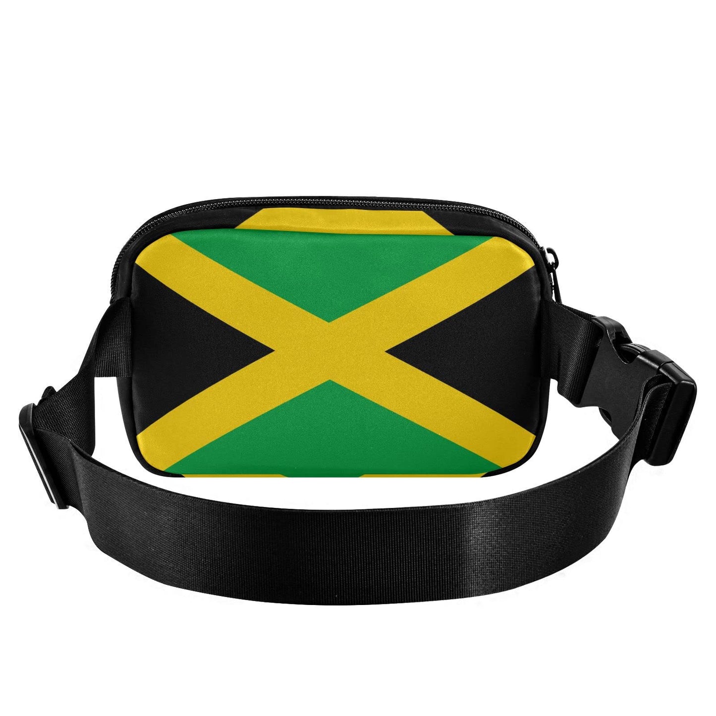 JHKKU Hiking Fanny Pack Jamaica National Flag Waist Pack Fashion Casual Hip Bum Bag with Adjustable Strap for Women & Men Hands Free Crossbody Bags for Outdoors, Hiking, Running, Travel