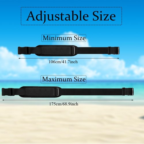 Generic 3 Pcs Carry Strap for Beach Chair Folding Chair Adjustable Beach Chair Backpack Straps Straps for Carrying Folding Chair for Beaches Camping Backpacking Picnics Outdoor (Black)