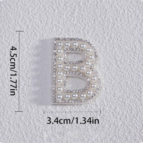 kapitomanio 2pcs Peal Initial Letters for Stanley Cup Cute Stanley Tumbler Stickers for Water Bottles Wallet Phone Laptop Luggage (B)