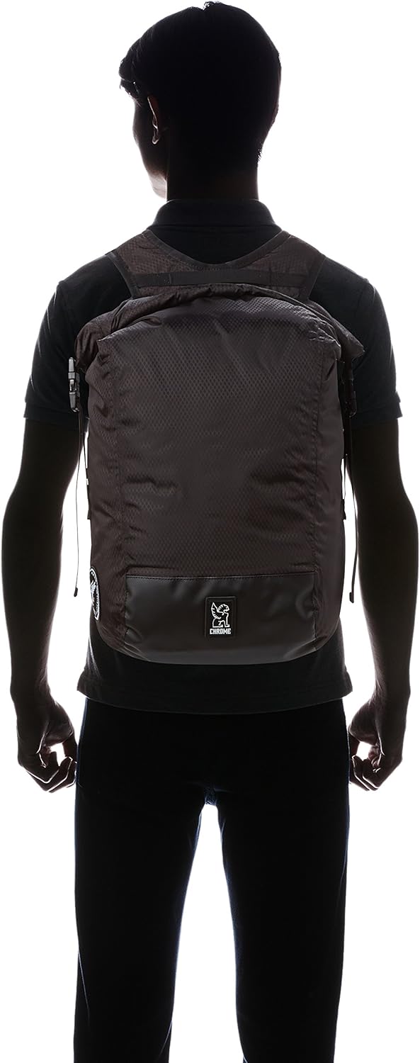 Chrome Industries Pro Barrage Waterproof Roll-Top Satchel Backpack Black Black
