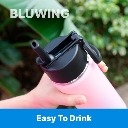 Bluwing Straw Lid for Hydro Flask Wide Mouth 12-64oz, Replacement Lid With Straw for Hydroflask, Iron Flask, Thermoflask, koodee Wide Mouth Bottles
