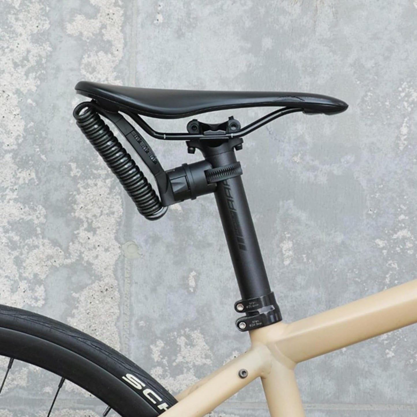 K3-BIRO Bike Lock Cable with 4mm Double Wire 4ft Black, Anti-Theft 3-Digit Resettable Combination Cable Lock with Under-Saddle Mounting Bracket