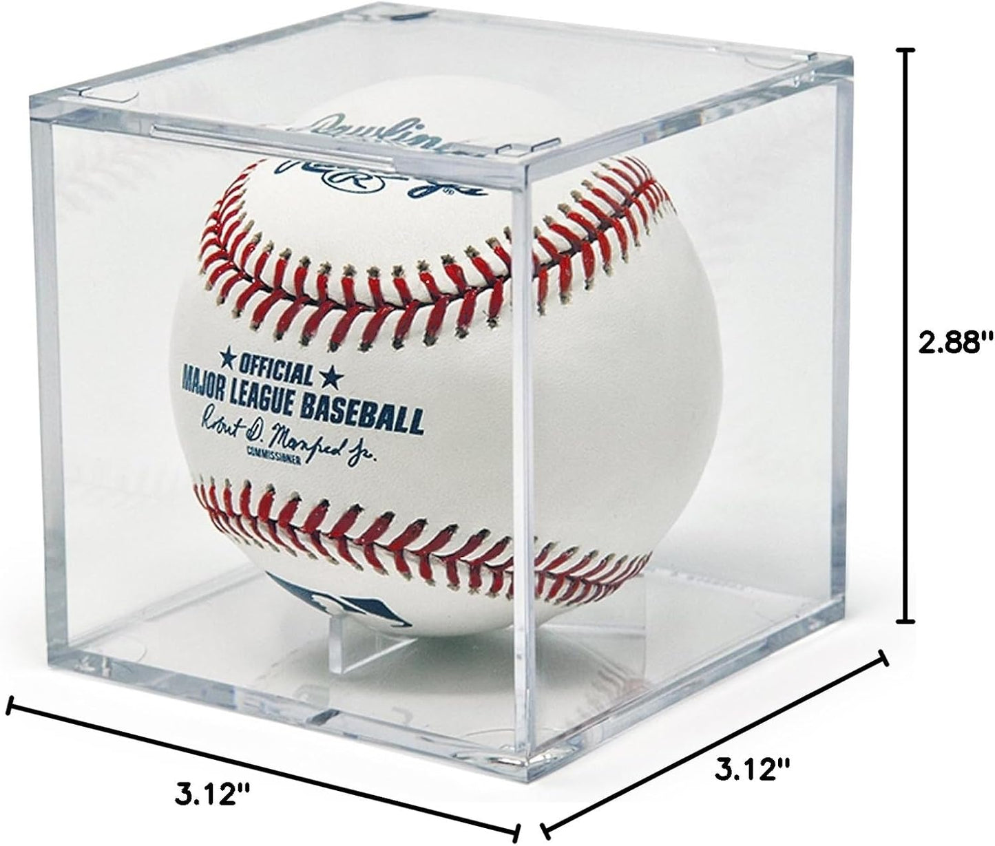 BallQube Baseball Display Case, UV Protected Square Clear Baseball Cube Memorabilia Display & Storage Sports Baseball Display Box Holder