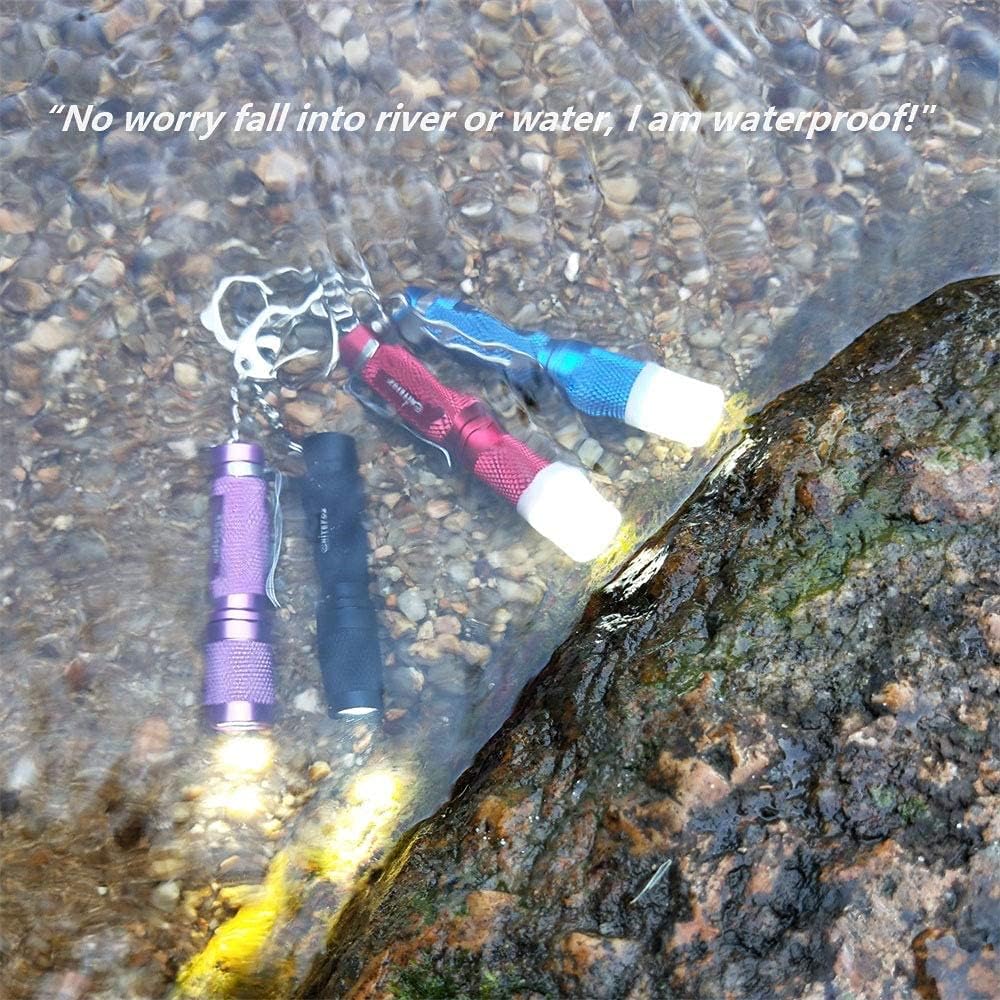K3 Mini Keychain Flashlight AAA Small Keychain Light Bright 150 Lumens with Diffuser Clip,Multipurpose Pocket Light as Candle Hat Lamp Camp Lantern for Everyday EDC Dog Walking Hiking Camping