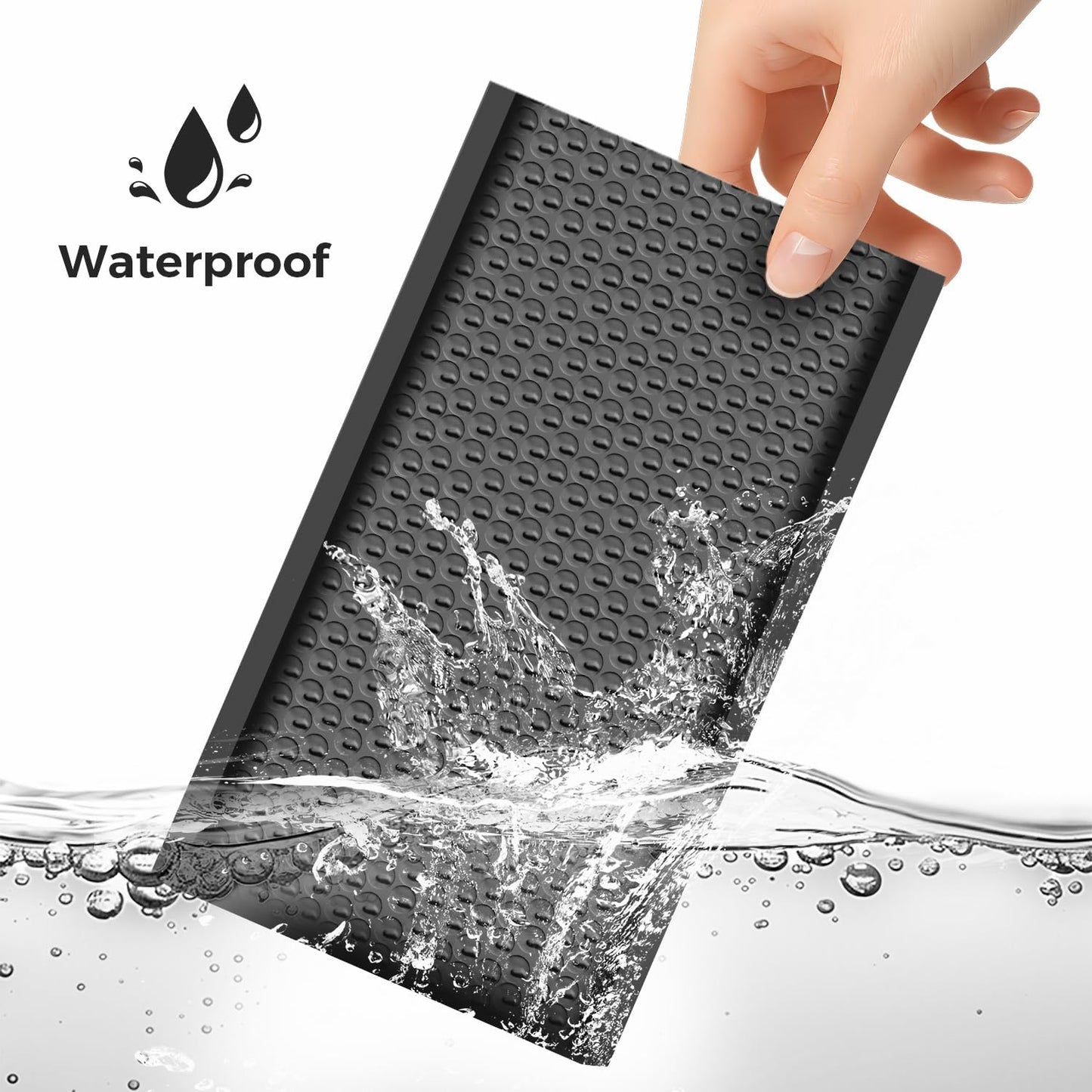 100 Pack 6x10 Bubble Mailers - Black Self-Sealing Padded Envelopes, 6x10 Inch Shipping Mailers With Bubble Lining, Bulk Cushioned Envelopes for Ecommerce, Mailing & Packaging
