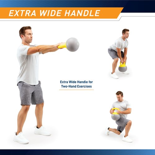 PROIRON 16 lb. Soft Kettlebell with Iron Sand, Non-Slip Handle, Kettle Weights for Fitness, Exercise, Workout, Home Gym, Strength Training, Bodybuilding Weight Lifting