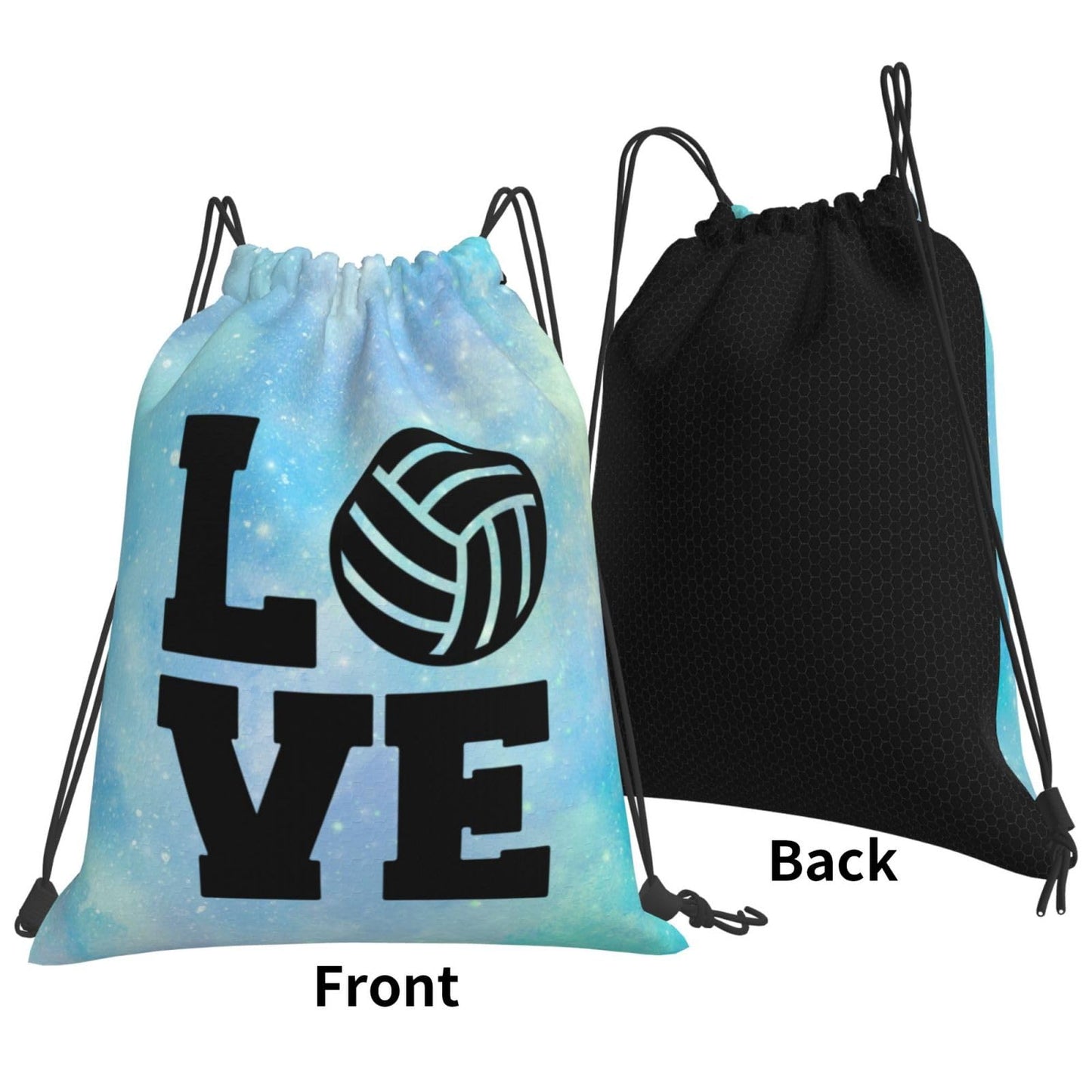 AIMASTZ Love Volleyball Unisex Drawstring Backpack Bag Sport Gym Swim Travel Sackpack