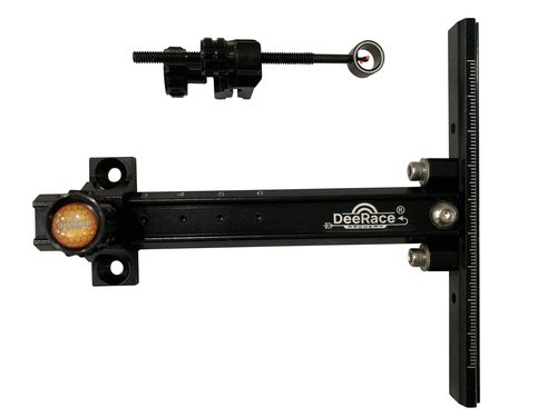 DeeRace Archery Recurve Bow Sight, Adjustable T Shape Target Shooting Bowsight with Optical Fiber Pin Sight (Black)