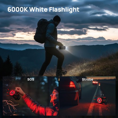 2 Pack Collapsible LED Camping Lantern, Consciot USB C Rechargeable and Battery Powered 2-in-1 Emergency Light with Flashlight and Magnetic Base, Power Outages Hurricane Supplies Survival Kits,Black