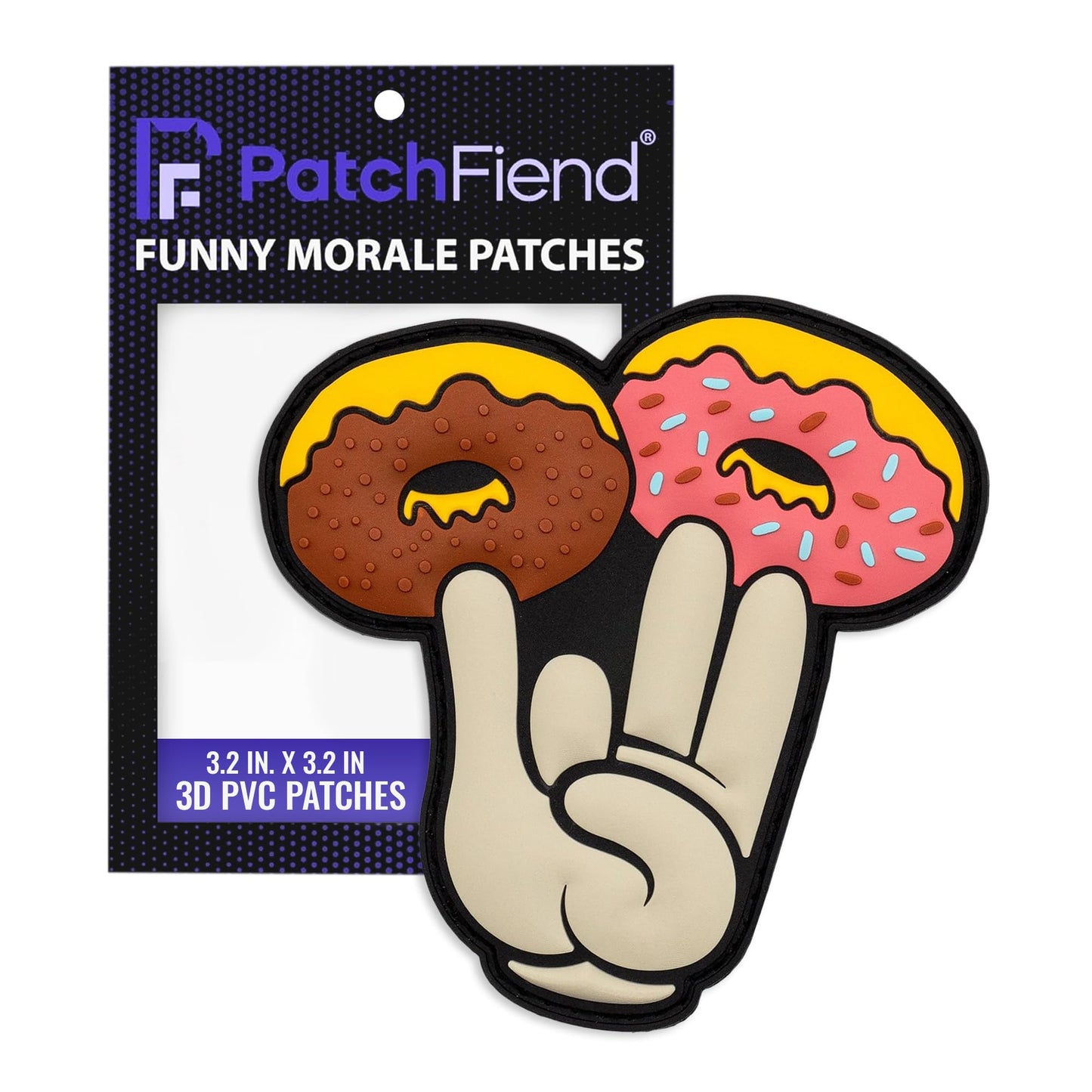 'Shocker Donuts' Funny PVC Patch: Custom Patches - Tactical Hook Backed Patch for Morale Patch Collectors, Military, Meme Lovers, The Shocker, Meme 3D PVC Patches Tactical