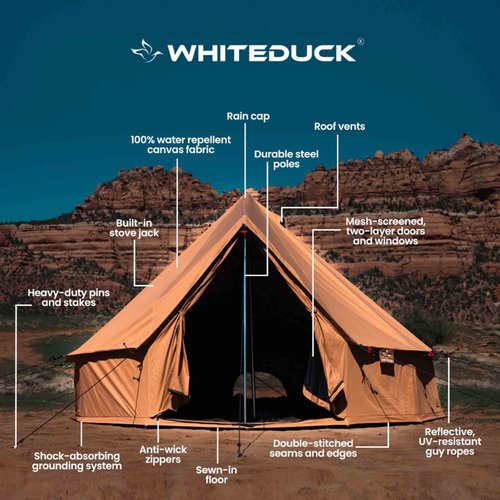 Regatta Bell Tent (Desert Red, 20' (6M), Fire Water Repellent)