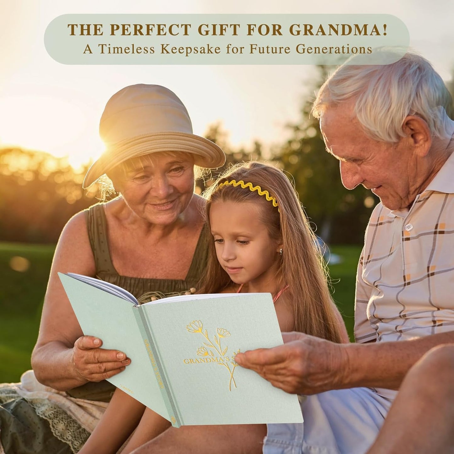 Lanpn Grandma Life Story Book Journal with 260+ Prompts, Linen Hardcover Grandmother Guided Journal Memory Keepsake Book to Fill Out, Birthday Mother's Day Christmas Gift for Grandmas, Purple