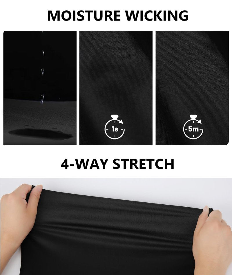 ZITY Mens Golf Shirt Short Sleeve Sport Moisture Wicking Performance Print Golf Polo Shirts for Men Collared Casual T-Shirt Black Orange Medium