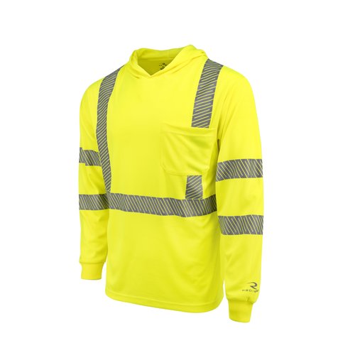 Radians Standard Safety Shirt, Hi-Vis Green