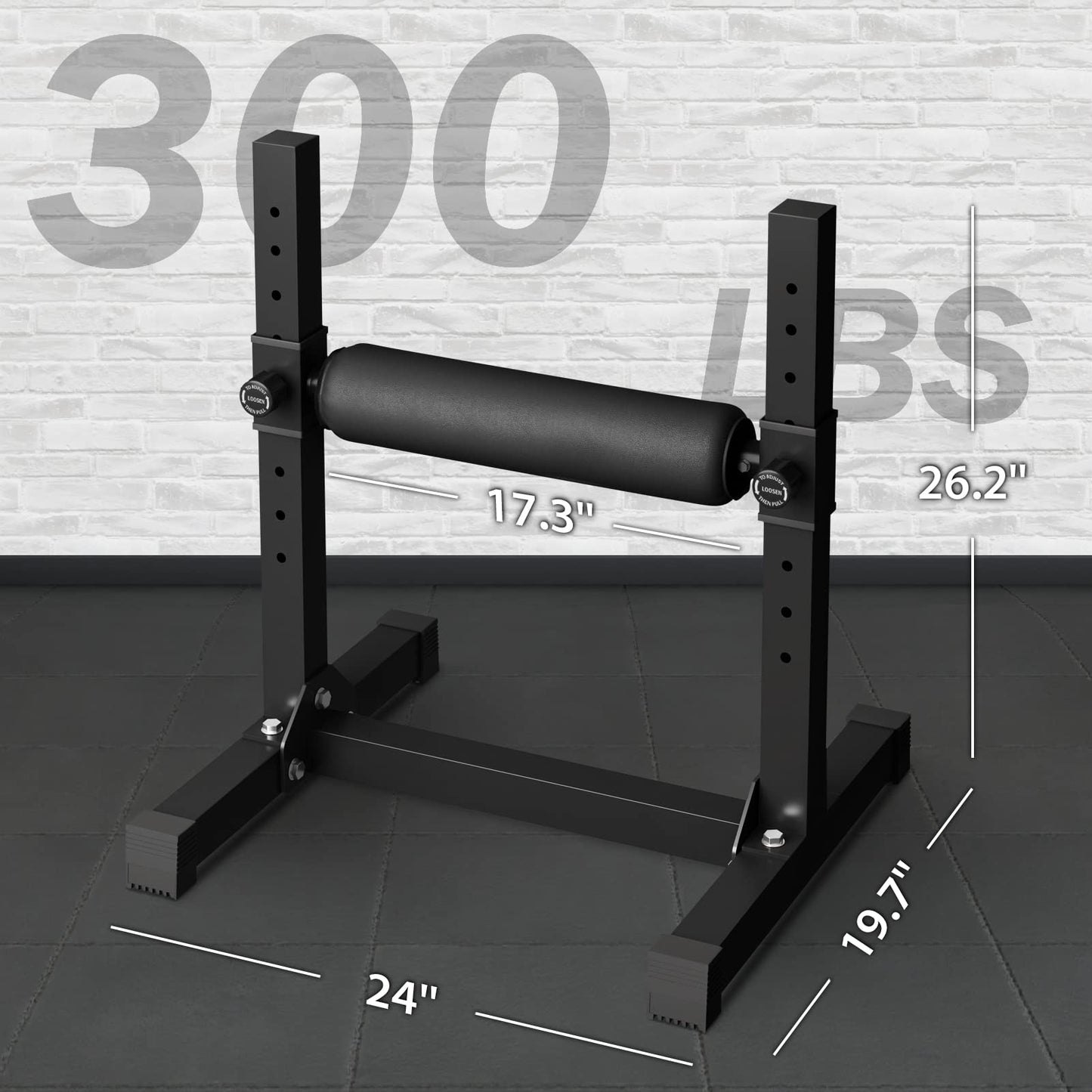GMWD Bulgarian Split Squat Stand, One Leg Squat Roller, Single Leg Squat Stand, Lower Body Specialty Machine, Black