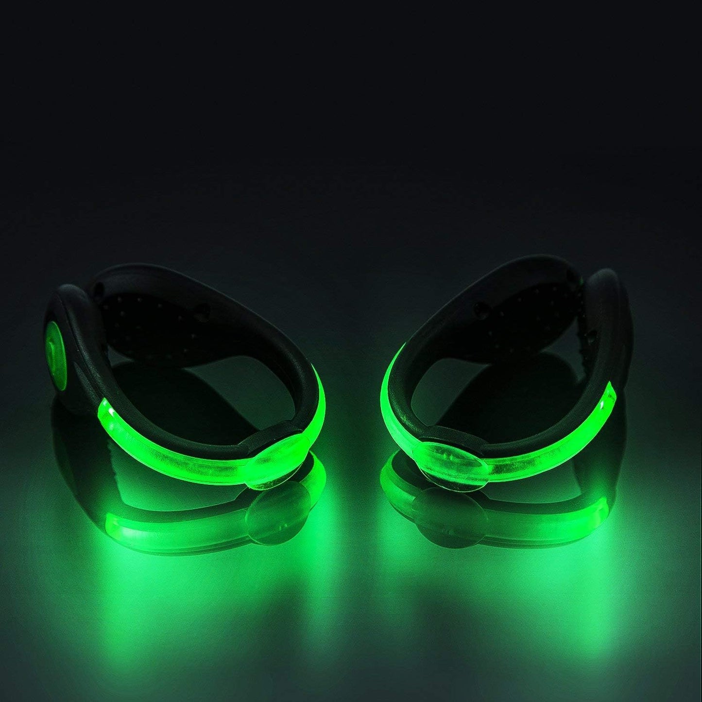 LED Shoes Clip Lights USB Charging for Night Running Gear, Color RGB Strobe and Steady Color Flash Mode, Safety Clip Lights for Running, Jogging, Walking, Biking(One Pair)