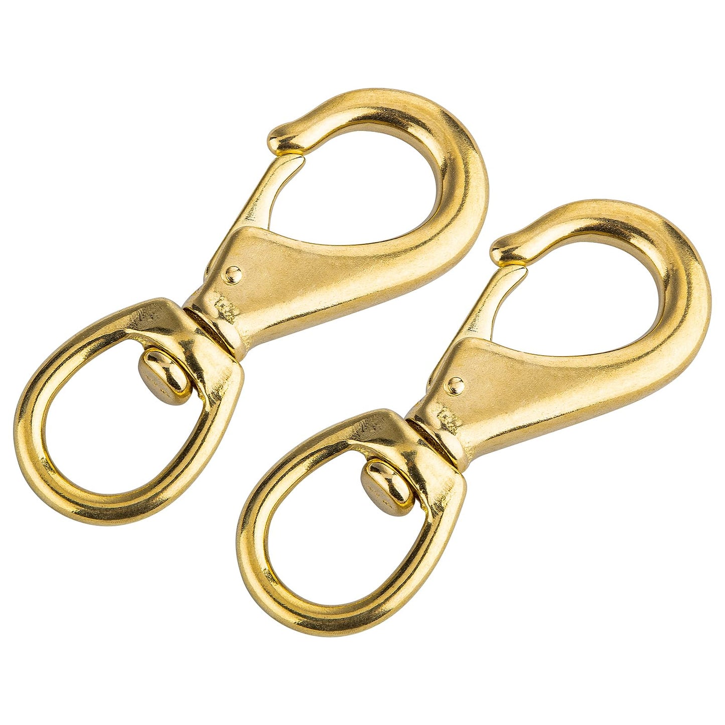 Faneta 4 inch Brass Swivel Snap Hooks Heavy Duty 3/4 inch Swivel Eye - Solid Brass Scuba Diving Clips #2 - Seadog Line, Anchor Lines, Bags, Belting, Leashes, Straps, Luggage, Leathercarft (Pack of 2)