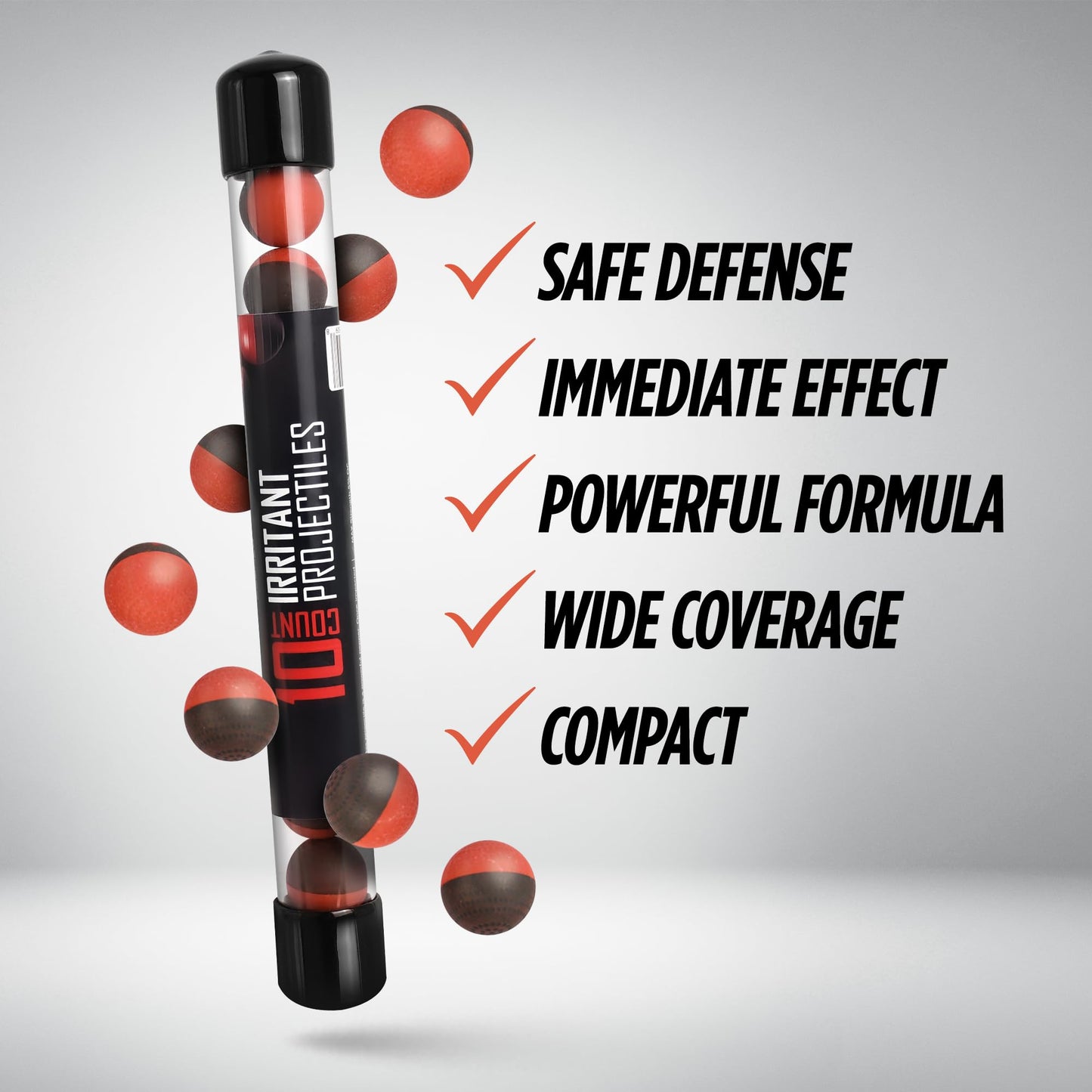 68 Caliber Self Defense Balls, Powerful Irritant Formula, 68 Caliber Pepper Balls for Non Lethal Protection, OC Spray Balls for Maximum Strength, 10 Count (Count of 10)