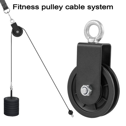 Cable Pulley Rotation Traction Wheel 3.54in/90mm Silence Smooth Detachable 360 Rotation for Pulley System DIY Attachment Lifting Blocks Gym Equipment,Hoists,Ladder Lift,Clothesline,DIY Home Projects