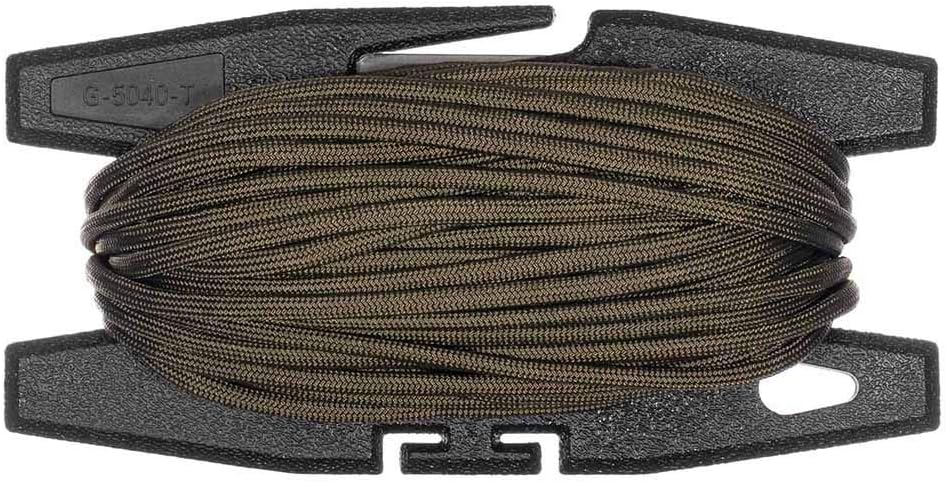 Paracord Spool Tool with 50 Feet of 550 7 Inner Strand Parachute Cord