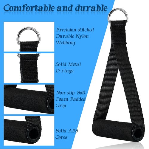 Sumind 40 Pcs Gym Exercise Handles Set Soft Replacement Handle Attachments Fitness Strap Cable Machine Attachment Grips Resistance Bands for Resistance Bands Home Workout Accessories Yoga Gift