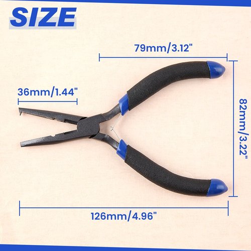SPEEDWOX Fishing Pliers Hook Remover With Line Cutter - Mini Split Ring Pliers for Saltwater Fishing - Crimping Tool and Line Clippers