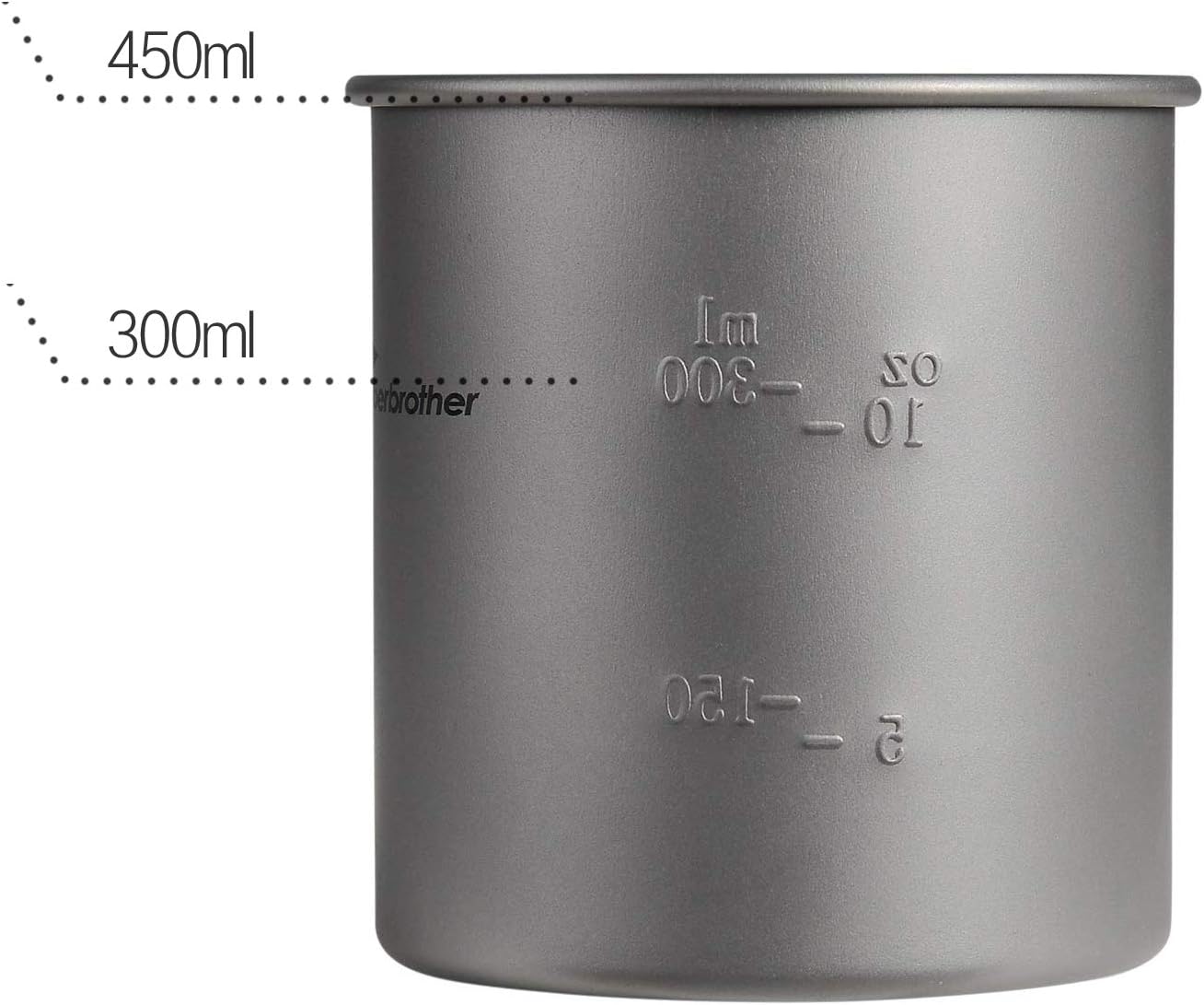 250ml-900ml Titanium Cup Camping Mug Foldable Handle Titanium Pot with Lid