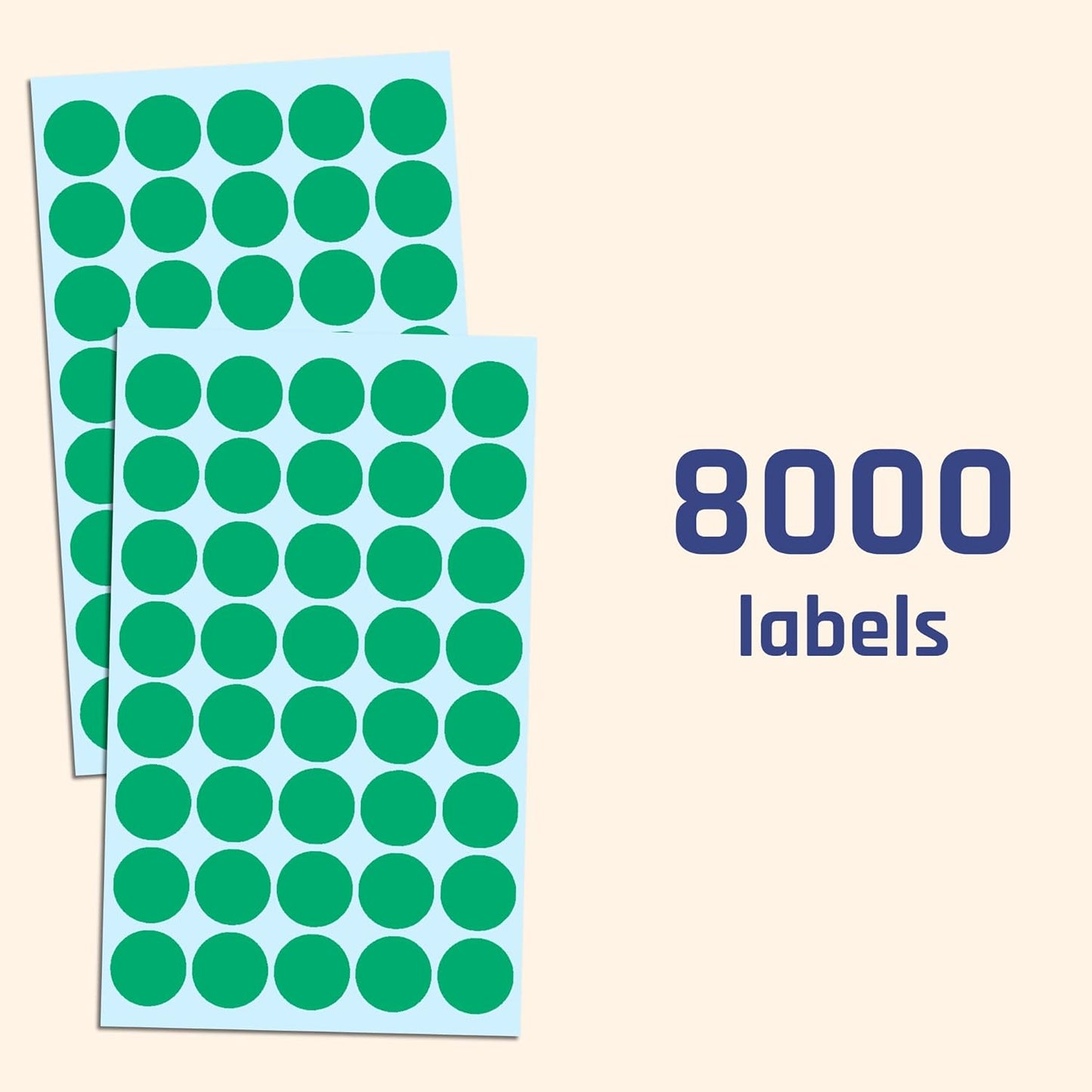 2000 Pack, 3/4" Round Dot Stickers Circle Labels - Red
