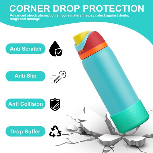 yoelike Silicone Boot for Owala Water Bottle 32 oz, Anti-Slip Protective Sleeve for FreeSip/Twist/Flip, Bottom Bumper Cover for Watter Bottle Accessories