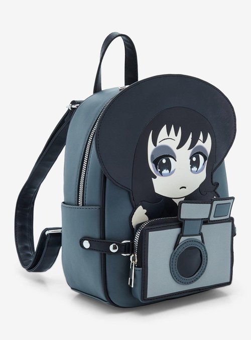 Hot Topic Beetlejuice Chibi Lydia Camera Mini Backpack GREY NONE