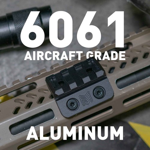 Monstrum 45 Degree Offset Scout Light Mount Picatinny Rail | Compatible with M-LOK Platforms | Compatible with Surefire M300/M600 Series/Streamlight Protac Series