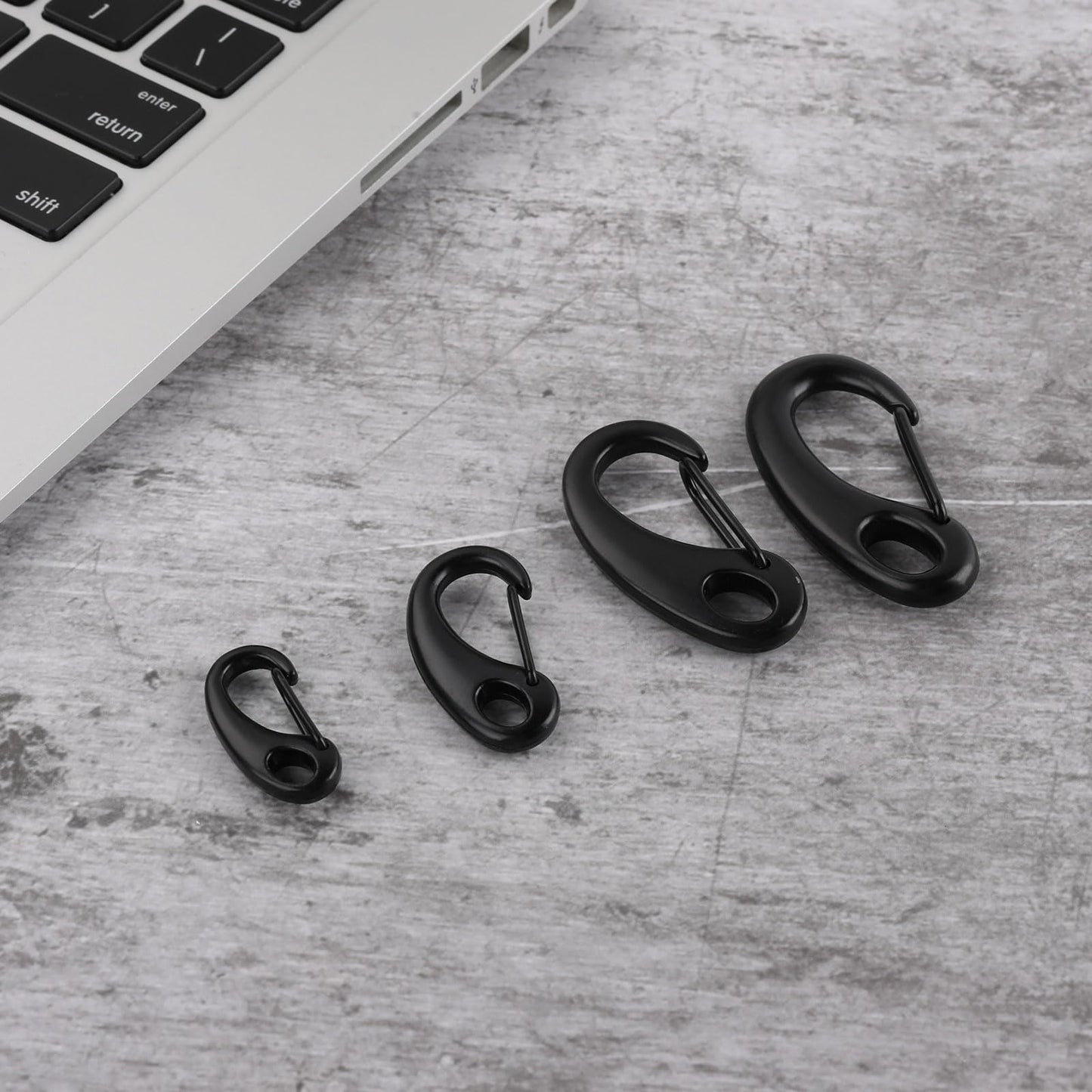 12 Pack Carabiner Clips Spring Snap Hook Buckle Clasps for Flag Poles, Marine, Ropes, Dog Leashes, Hiking (0.97inch/24.8mm)