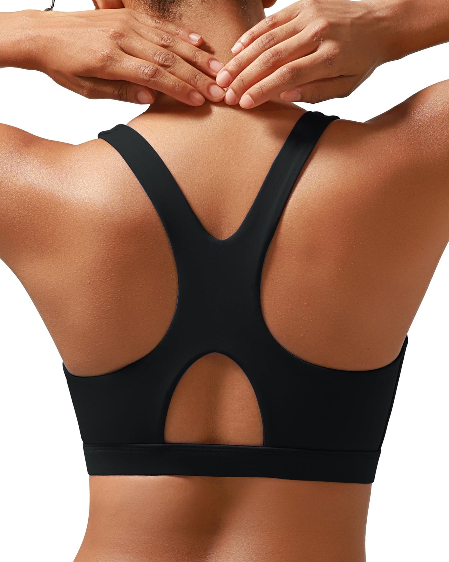 RUNNING GIRL Sports Bras for Women High Support,Racerback Supportive Molded Cup Sports Bra with Sewn in Pads
