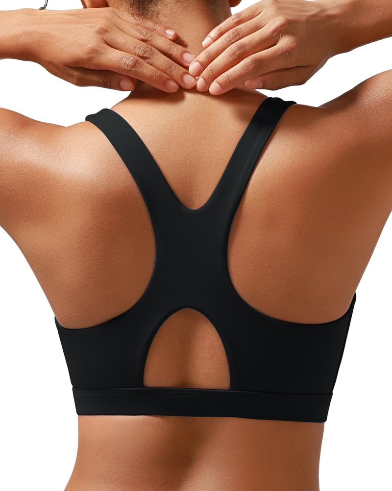 RUNNING GIRL Sports Bras for Women High Support,Racerback Supportive Molded Cup Sports Bra with Sewn in Pads