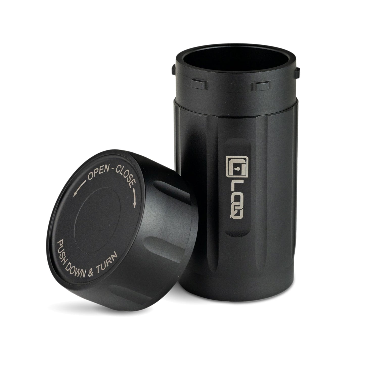 Corloq EDC120 Rugged Waterproof EDC Survival Bug Out Storage Container, Zytel, Black Body, Black Cap