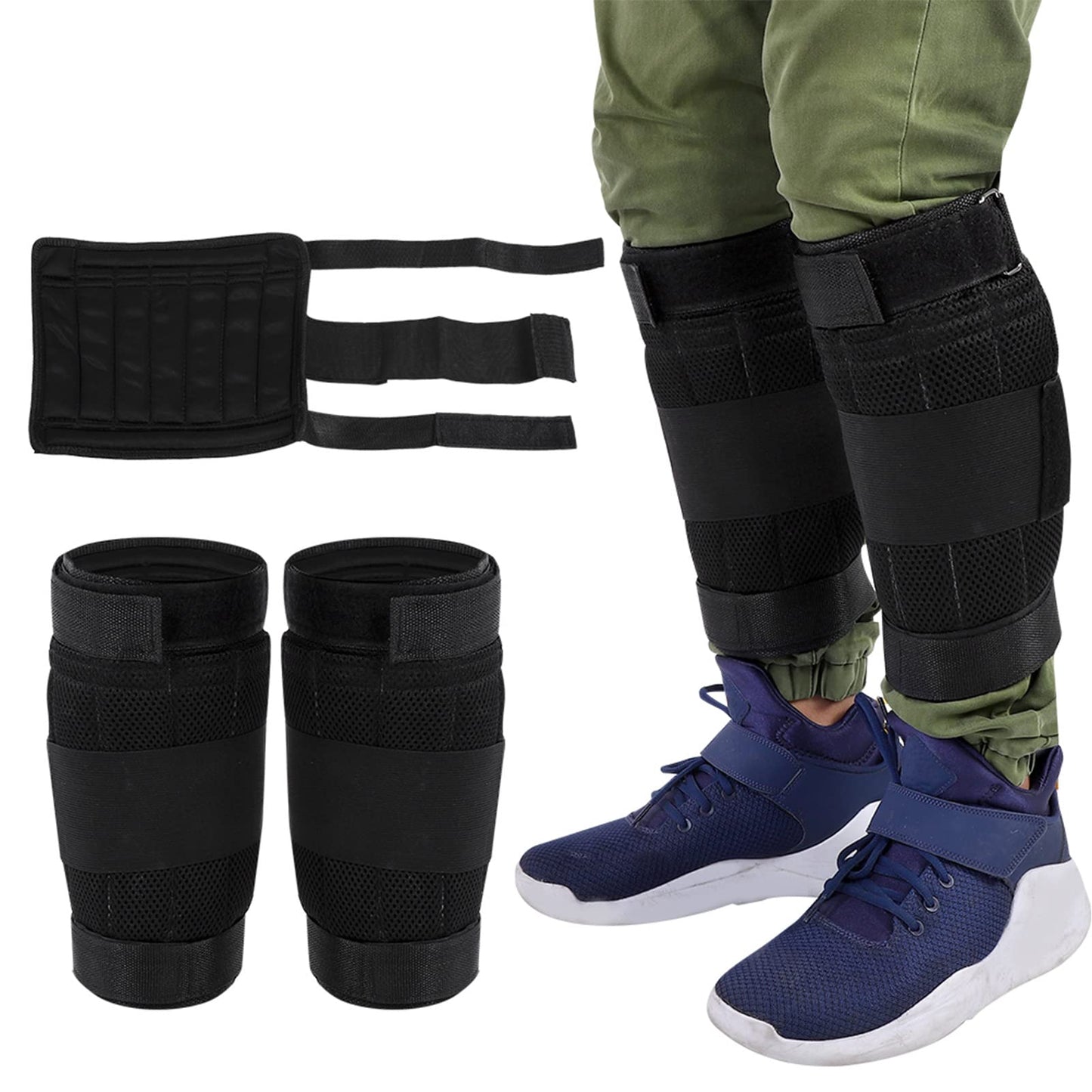 Weighted Ankle Leg Bands, Adjustable Loading Weighted Leg Strap Professional Ankle Band for Fitness, Walking, Jogging, Exercise, Gym Weights For Men