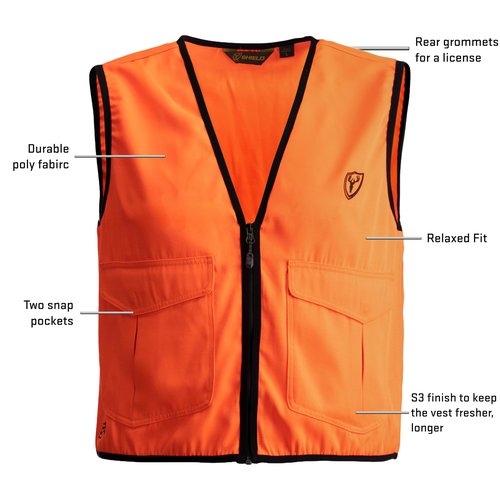 SCENTBLOCKER Heartland Blaze Orange Hunting Vest (Large)