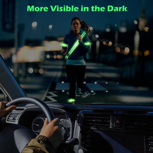 Jaxbo 5 Pcs Reflective Running Gear, High Visibility Reflective Sash for Walking at Nightļ¼Reflective Vest with Reflective Armbands,Perfect for Men, Women and Kids Walking Running Cycling