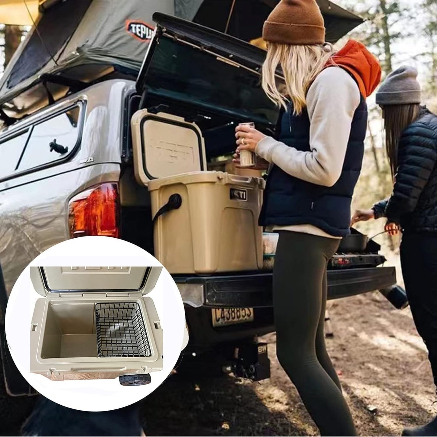 2 Pack Cooler Basket for Yeti Tundra Haul,Stays Food Chilled and Dry, Compatible with Other Cooler Accessories Cooler Locks, Dividers, Ice etc (Tundra Haul 2 Pack)