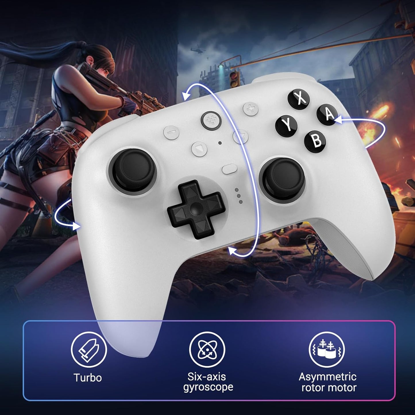 8BitDo Ultimate 2 Bluetooth Controller for Switch, Switch 2, PC&Windows,Switch Pro Controller with TMR Joysticks,Tactile/Hall Triggers,Programmable L4/R4 Bumpers,2 Back Paddle Buttons,RGB Ring,Yellow