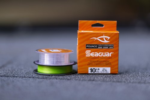 Seaguar Pounce Bass Fishing Leader, 100% Fluorocarbon, 15lbs, 25yd Spool - 15PBL25