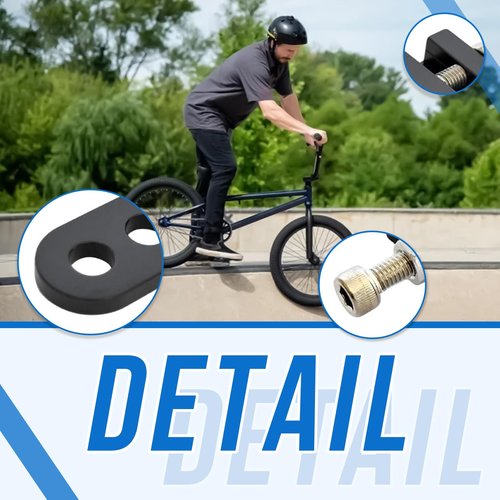 HQPARRTS Bike and Bicycle Fixing Single Speed Alloy Chain Tensioner Adjuster Fits for BMX Bike 3/8"(10mm) axles