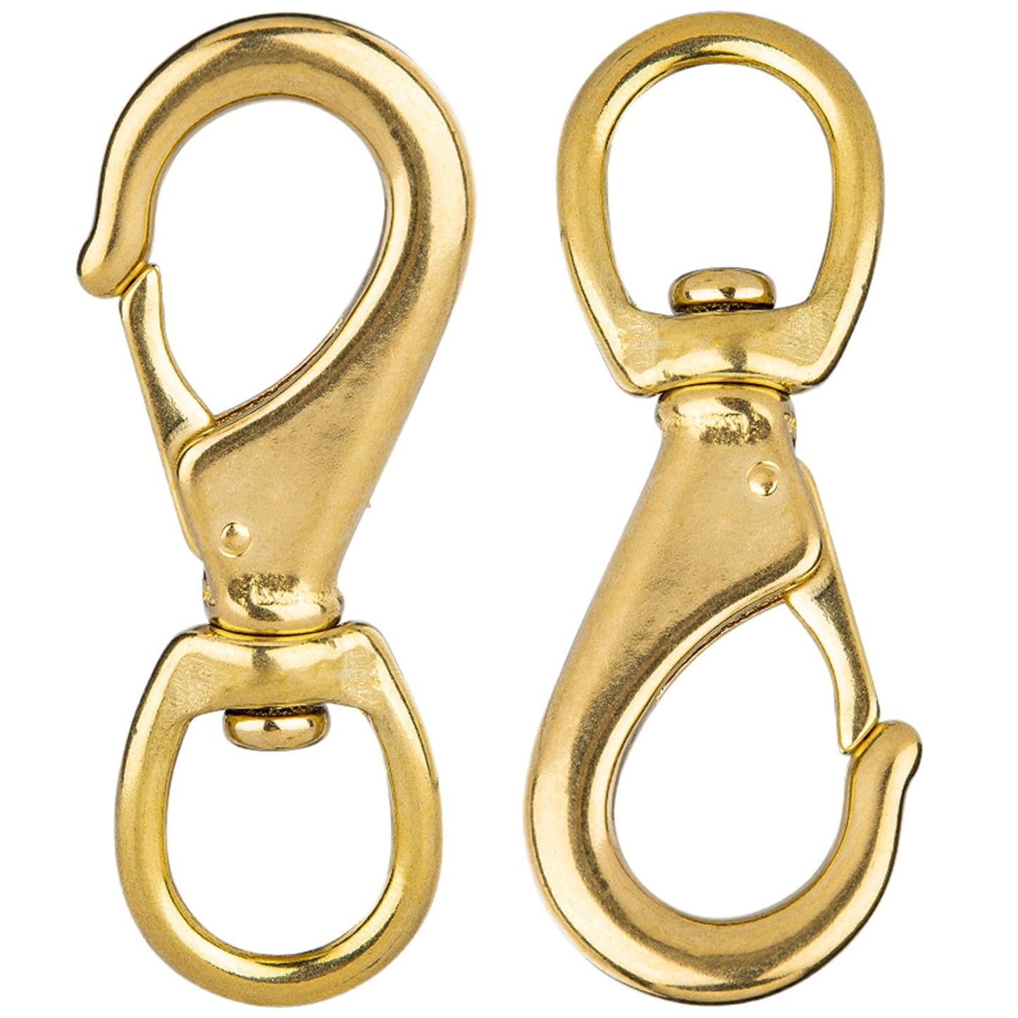 Faneta 4 inch Brass Swivel Snap Hooks Heavy Duty 3/4 inch Swivel Eye - Solid Brass Scuba Diving Clips #2 - Seadog Line, Anchor Lines, Bags, Belting, Leashes, Straps, Luggage, Leathercarft (Pack of 2)