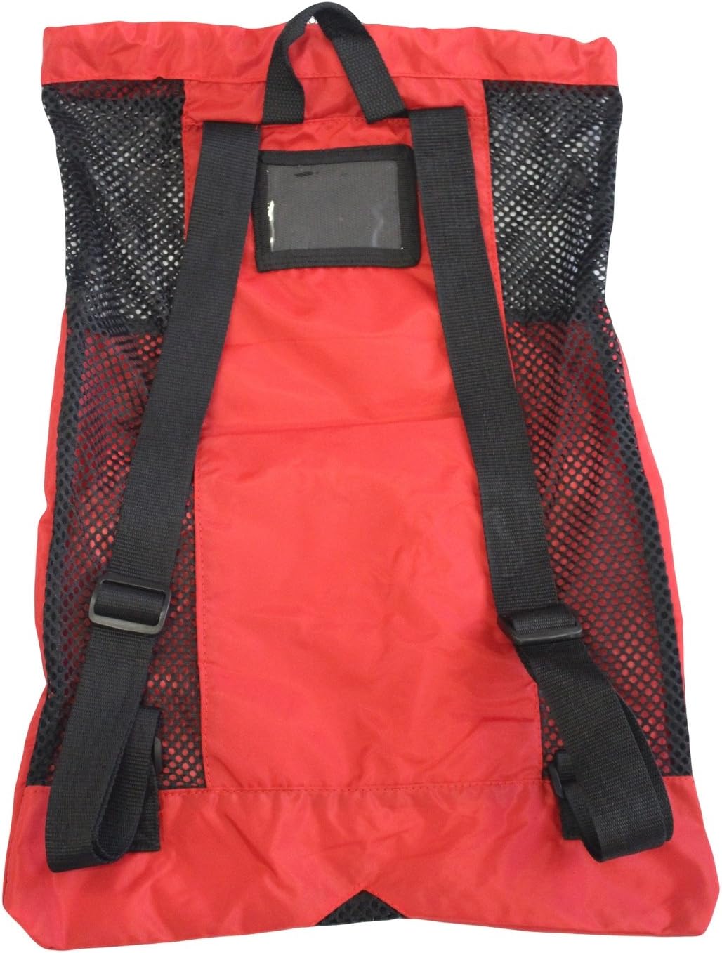 Adoretex Guard Mesh Equipment Drawstring Backpack Bag Red, Free Whistle and Lanyard (GB001) - Red/Black