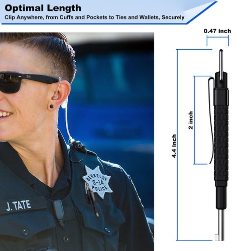JEINAPA Black Strong Handcuff Key, Police Keys Clip for All Standard Series Hand Cuffs (2 Pack)