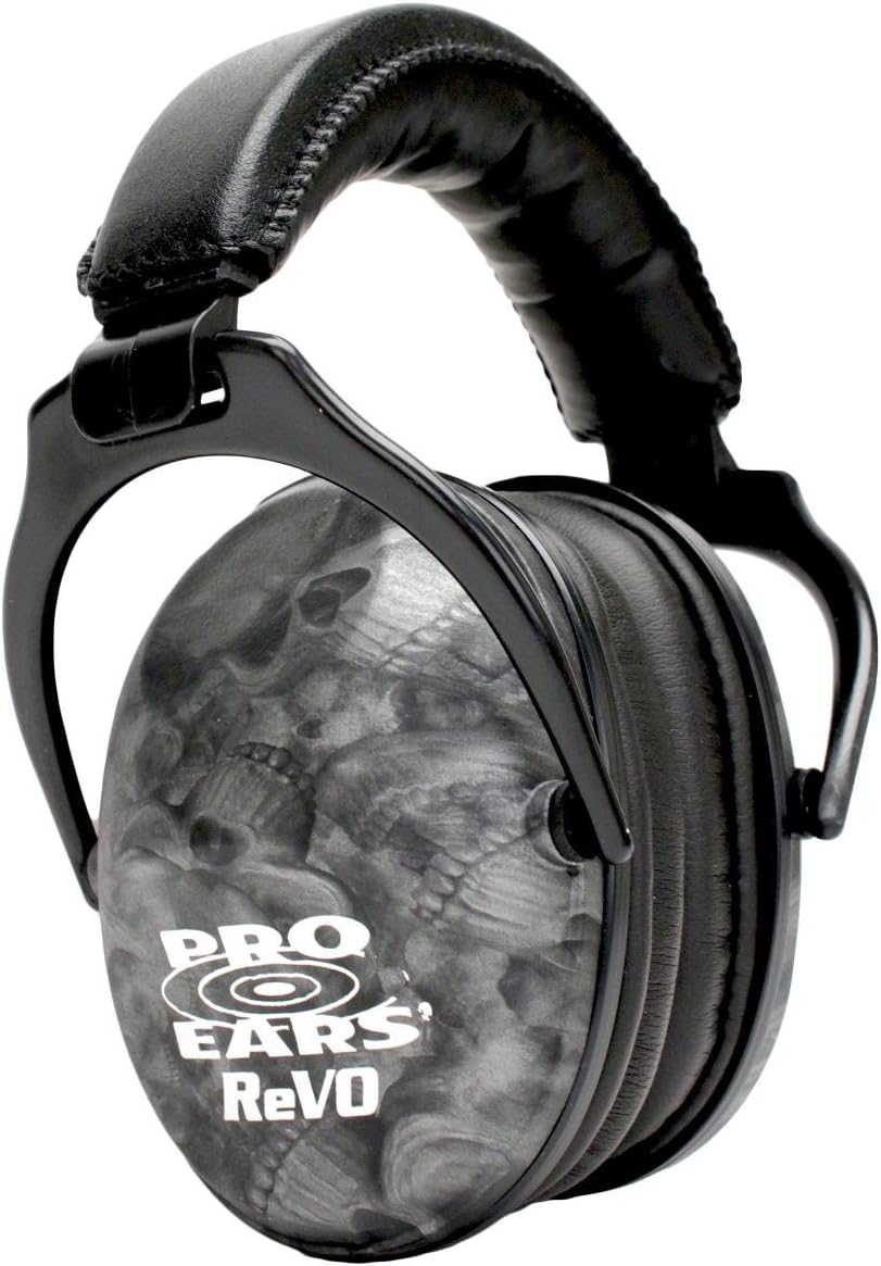 Pro Ears ReVO Passive Ear Muffs, Perfect for Children & Adults with Smaller Heads, NRR 25, Comfortable Fit w/Proform Leather