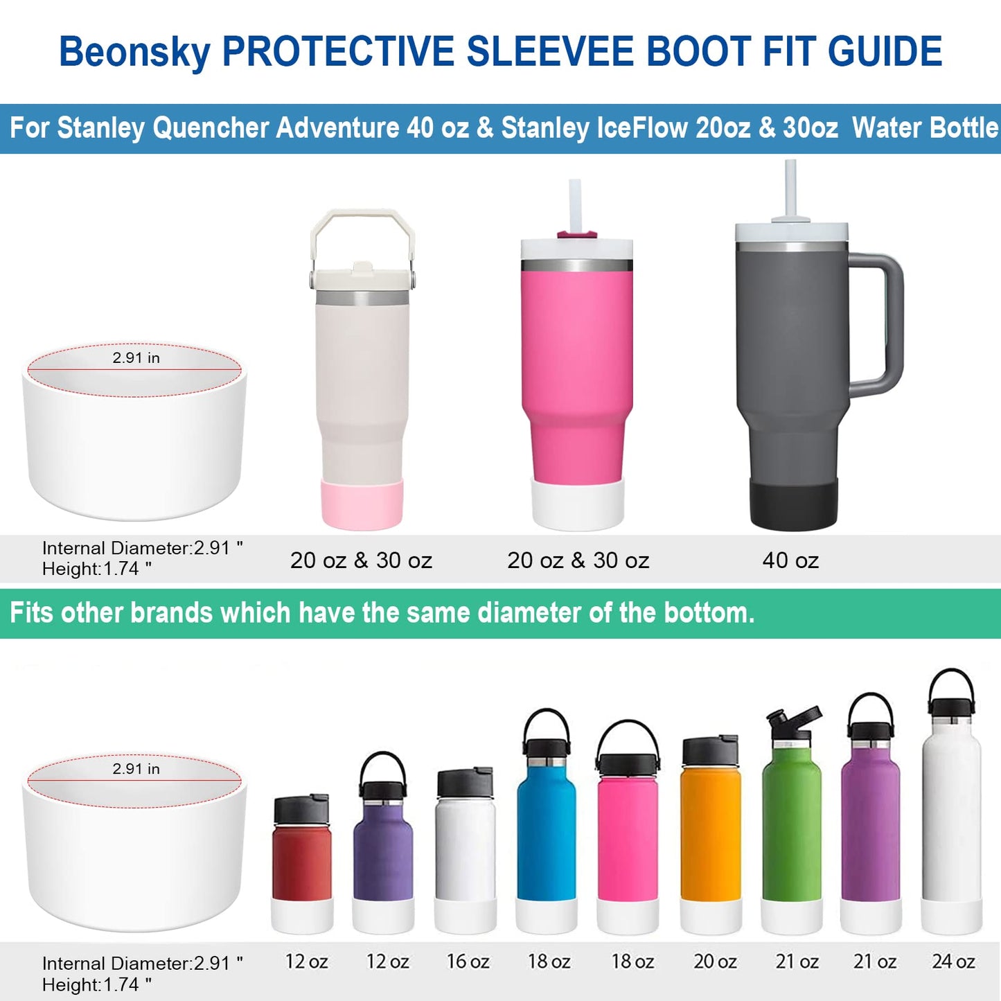 Replacement Straw Boot Sleeve Compatible with Stanley 40 oz 30 oz Cup Tumbler